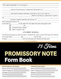 Promissory Note Form Book: For Lender and Borrower, Terms and Conditions, 75 forms