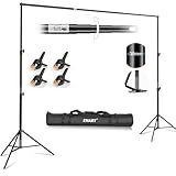 EMART 10x10FT Backdrop Stand Heavy Duty,Photo Back Drop Adjustable Stand Kit with 4 Backdrop Clamps and Carry Bag,Background Support System for Photography Studio,Parties,Wedding,Event Decorations