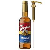 Torani Mango Syrup for Drinks, Flavoring for Iced Tea, Lemonade, and Sodas, Pump Included, 25.4 Oz