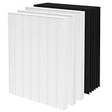 3 Pack Replacement Filter for Fellowes AeraMax 290/300/DX95 Purifiers and HF-300/AP-300PH, Fits Part# 9287201 & 9324201, 3 Filter and 6 Carbon Filter