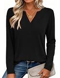 Zeagoo Womens Black Shirt Long Sleeve Fashion Fall Clothes Business Work