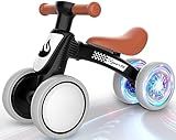 Colorful Lighting Baby Balance Bike Toys for 1 Year Old Boy Gifts, 10-36 Month Toddler Balance Bike, No Pedal 4 Silence Wheels & Soft Seat First Bike, One Year Old Boy Birthday Gift.