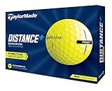 TaylorMade Golf 2021 TAYLORMADE YELLOW DISTANCE+ GOLF BALLS, LARGE