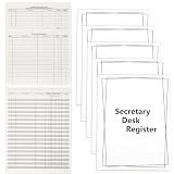 5 Pieces Checkbook Transaction Register 6.4 * 8.25inch Secretary Deskbook Check Register Check Desk Registers Executive Business Deskbook for Office
