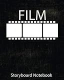 Storyboard : film Notebook & Journal :Storyboard Template :Cinema Notebook:Black: (8"x 10" Notebook with black grunge cover, 4 frames per page ideal for filmmakers, advertisers, animators)