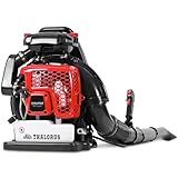Thalorus 63CC Gas Backpack Leaf Blower, 2-Stroke, 665 CFM, 205 MPH, Variable Speed & Cruise Control, Ergonomic Harness, Reduced Emissions, for Fast Yard Cleanup (TR695 Pro)