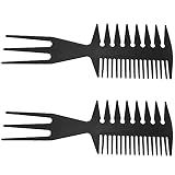 LQ Industrial 2-Piece 3-in-1 Water Marbling Comb - Professional Double-Sided Plastic Children's Painting Comb - Ebru Art Tool