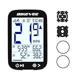 Bikevee GPS Bike Computer Wireless Cycling Computer with Auto Backlight, Bicycle Speedometer Odometer, Waterproof GPS Speed Tracker for Road Mountain Bikes – Black