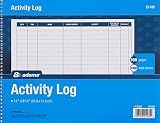 Adams Activity Log Book, Spiral Bound, 8.5 x 11 Inches, 100 Pages, White (S1185ABF)
