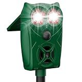 Solar-Powered Ultrasonic Animal Repellent with Motion Sensor, Waterproof Deer Repellent Device with LED Flashing Lights, Perfect for Outdoor Yards, Effective to Repel Deer, Coyotes, Raccoons, and Cats