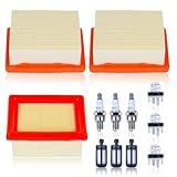 Hyceker 3 Pack BR800X Air Filter Tune Up Service Kit for Stihl BR800 BR800X BR800C C-E Magnum Backpack Blower Parts with BR 800 800X C Spark Plug Primer Bulb Fuel Filter 4283-141-0300A, 4283-141-0300B