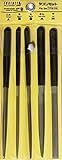 ENGINEER 5 Piece Mixed Precision Mini File Set (Smaller Sized Needle Type Files). Made in Japan. tfs-02, Black