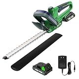PRO-FOR Cordless Hedge Trimmer with Battery and Charger, 20V Bush Trimmer, 22" Dual-Action Blade, 3000SPM Electric Shrub Trimmer, 0.55" Cutting, Lightweight Battery Powered for Garden & Yard