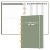 Inventory & Sales Log Book for Small Business – Inventory Ledger Book, Inventory Notebook, Order Tracker for Purchases, Sales & Reorders, 5.8" x 8.5", Green