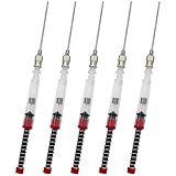 Ceemiaa 5-Pack Fountain Pen Ink Syringe Fillers – Spring Converter with Removable Blunt Needle Tip for 3.4mm Fountain Pen Converters