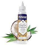 Petpost | Dog Ear Cleaner - Natural Coconut Oil Solution - Best Remedy for Odor - Dog Ear Problems - Chemical & Irritant Free 8 oz.