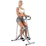 Sunny Health & Fitness Smart Upright Row-N-Ride Exerciser, Squat Assist Trainer for Glutes Workout with Adjustable Resistance, Easy Setup & Foldable, Glute & Leg Exercise Machine- NO. 077S