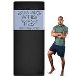Tatago Extra Large Yoga Mat 84 x 30, XL Yoga Mat Extra Wide & Long, 6mm Thick Large Yoga Mat for Tall Men & Home Workouts, Non Slip Oversized Exercise Mat