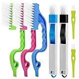 Eduftis 7Pcs Crevice Cleaning Brush, Multifunctional Window Track Cleaning Tools and Window Groove Cleaning Brush, Home Kitchen Bathroom Window Faucets, Easy to Use Cleaner Supplies Tool