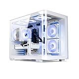 suevery Pre Built Desktop Gaming PC DDR5 32GB, RTX 5060 8GB, Ryzen 7 8700F 8Cores 4.1G Up to 5G, 1TB NVMe SSD, WiFi 6 Tower Computer for Gamer, Home and Office White 4K VR 8K