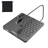 External CD DVD Drive, 0.5″ Ultra Slim USB 3.0 Type-C DVD Player, CD DVD+/-RW Optical Drive, Portable DVD CD Burner Reader Writer Recorder for Laptop, Desktop, Mac, Windows 11/10/8/7, Linux, Black
