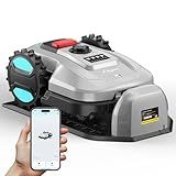 Robot Lawn Mower with App Control – Adjustable Cutting Height, Auto-Charging, Obstacle Detection & Smart Scheduling – Ideal for Lawns up to 1/8 Acre