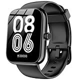 Smart Watch with Alexa Built-in, 1.83" HD Fitness Tracker for Men Women, Bluetooth Calls/Notifications, IP68 Waterproof, 120+ Sports Modes, 24/7 Heart Rate and Sleep Tracking for IOS Android (Black)