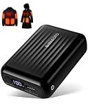 WASOTO 18400mAh Heated Jackets Battery Portable LED Display Rechargeable Battery Pack for Heated Vest Power Bank for Men Women DC/USB/Type-C Output