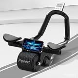 2026 New Ab Roller Wheel with Timer & Knee Mat,Automatic Rebound Abdominal Wheel with Elbow Support Ab Workout Equipment for Strengthening Core Muscles Abs Exercise Roller for Women Men (Black)