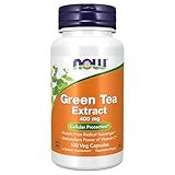 NOW Foods Supplements, Green Tea Extract 400 mg with Vitamin C, Cellular Protection*, 100 Veg Capsules