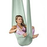 PINC Active Silk Aerial Yoga Swing & Hammock Kit for Improved Yoga Inversions, Flexibility & Core Strength - Mint