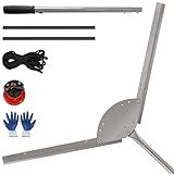Zynthrafor Adjustable Lake Weed Cutter, Pond Aquatic Plant Cutting Tool for Cattail, Phragmites, Lilly Pads& Chara, with 37/25/12 Three Cut Width, 30ft Rope, Sharp Blades, Blade Sharpener & Gloves