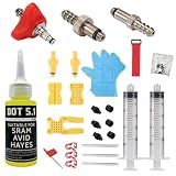 Avid Bike Brake Bleed Kit for All SRAM Series.Bicycle Hydraulic Brake Bleed Kit Including Metal Adapters and 60ML High Performance Dot 5.1 Brake Fluid.