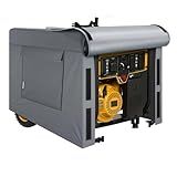 GasXpert Waterproof Generator Cover 32 x 24 x 24 inch -Universal Portable Generator Cover for Most Generators 5000-10000 Watt, Grey