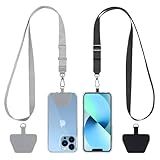 CACOE Phone Lanyard, Black+Gray, 2 Pack