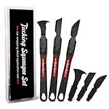 NEWISHTOOL Micro Squeegee Vinyl Wrap Tool, 6 in 1 Pro Wrapping Stick Squeegee Tuck Tools, Heat-Resistant POM Car Wrapping Tool Seam Edge Detail Application for Vinyl Tucking, Sealing and Film Cutting