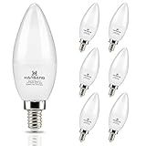 hansang E12 Candelabra LED Bulbs 4000K Daylight Ceiling Fan Light Bulb 6W, 60W Equivalent, Type B Light Bulb for Chandelier, C37 600LM,No-Dimmable 6 Pack