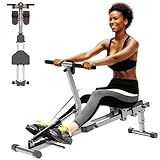 Ann Katy Rowing Machine, Compact Adjustable Rowing Machine 12 Levels of Complete Body Workout Resistance for Home, Low-Impact