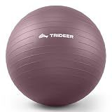 Trideer Yoga Ball for Exercise, Pregnancy, Active Sitting, 55/65/75cm | Non-Slip Durable PVC,Home-Friendly Neutral Colors,Versatile Everyday Use,Balance, Core & Flexibility Training