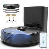 Bagotte Robot Vacuum and Mop Combo with LiDAR Navigation, Self-Emptying Robotic Vacuums Cleaner with 6000Pa Super Power, Mapping, 90 Days Hands-Free, Fast Home Mapping for Pet Hair, Hard Floors