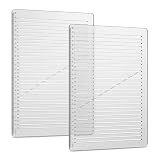 2 Pack Straight Line Writing Template, 11 Inch Calligraphy Guide Ruler with 0.35 Inch Spacing, Plastic Lettering and Handwriting Aid for Journals, Envelopes, Letters, Drawing and Lined Paper Practice
