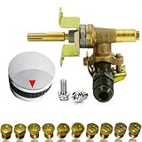 MCAMPAS Propane Conversion Kit for Outland Living Firebowl Mega - Gas Burner Control Valve with LP Orifice Nozzles, Fire Pit & BBQ Grill Replacement Parts (Compatible with Propane Gas Systems)