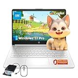 HP Ultra-Portable Laptop for Student and Business - 14" HD Display • Intel 4-Core N150 • Windows 11 Pro • Microsoft Office Lifetime & External DVD Drive • 16GB RAM • 128GB UFS + 256GB Micro SD