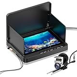 ZXBVSU Underwater Fishing Camera, 5 Inch IPS LCD Screen Fishing Camera w/Infrared Night Vision, 6000mAh Ice Fishing Camera, Portable Fish Finder w/100ft Cable for Ice Lake Boat Kayak Fishing