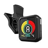 KLIQ UberTuner, Professional Clip-On Tuner for Guitar, Bass, Ukulele, Violin, Mandolin, Banjo & All Instruments, Fast & Accurate Chromatic Tuning with Multi-Key Modes, Black