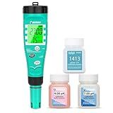 UIUZMAR pH Meter for Hydroponics EC pH Monitor pH ppm Tester for hydroponics System Simultaneous Measurement of pH EC TDS Temperature for DWC Setup Hydro Reservoir Tank, Aeroponic Garden