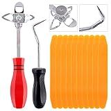 Rustark 12 Piece Windshield Installation Tools kit, 10 Piece Stick Setting Tool, 1 Piece Offset Windshield Installing Tool, 1 Piece Cotter Pin Puller for Installing Windshield Gaskets, Trim and Strips