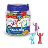 Learning Resources Buddy Builders,32 Pieces, Ages 3+, Fine Motor, Hand Eye Coordination Toy, Fine Motor Skills,Social Emotional Learning Toys