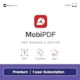 MobiPDF Premium - Professional PDF Editor | Edit, Protect, Fill & Sign PDFs | 1 Year Subscription - 1 PC | 50GB Cloud Storage