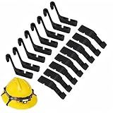 Dekeliy 16Pcs Hard Hat Light Clips, Anti-Slip Stable Hardhat Headlamp Light Holders,Hard Hat Hook Accessories for Headlamp